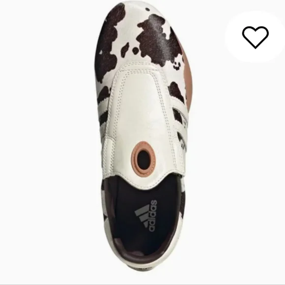 Adidas Taekwondo Mei Cow Print Leather Hair Ballet Sneakers - Picture 3 of 10